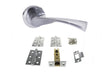 Atlantic Colorado Dorpac (3" Latch, 3"x2"Hingesx3 ) - Satin Chrome - Set