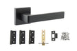 Atlantic Montana Dorpac (2.5" Latch, 3"x2" Hingesx3) - Matt Black - Set