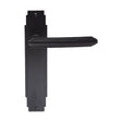 ART DECO LEVER ON BACKPLATE - LATCH - MATT BLACK - PAIR