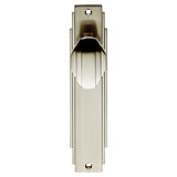 ART DECO KNOB ON BACKPLATE - LATCH - SATIN NICKEL - 205 x 45mm - PAIR