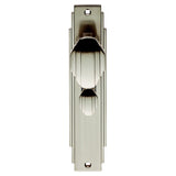 ART DECO KNOB ON BACKPLATE - BATHROOM 57MM C/C - SATIN NICKEL - 205 x 45mm - PAIR
