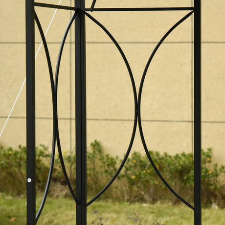 Outsunny 3 x 3 m Garden Gazebo Double Roof Marquee Patio Wedding Party Tent Canopy Shelter with Sidewalls, (Dark Grey)