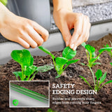 Outsunny Galvanised Raised Garden Bed, Metal Planter Box with Safety Edging, for Flowers, Herbs, Succulents, Silver