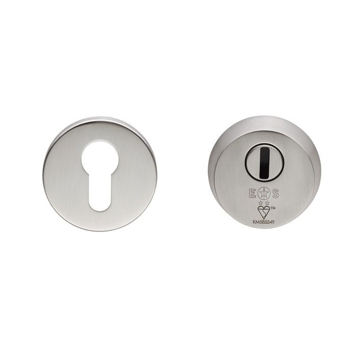 2 STAR SECURITY ESCUTCHEON SET_x005F
 - SATIN STAINLESS STEEL - 54 - EACH