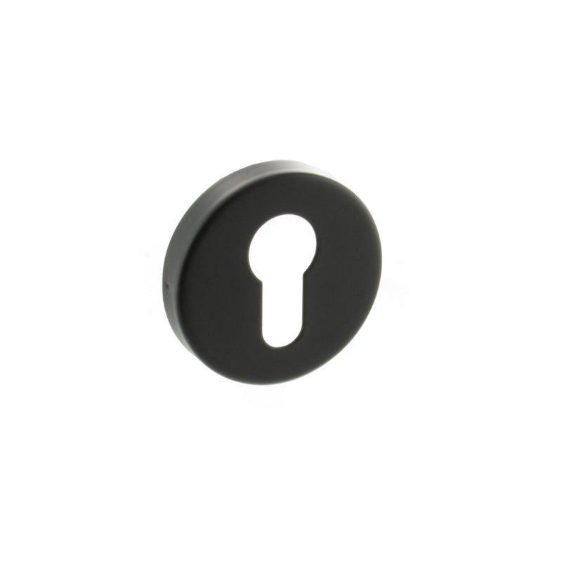 Atlantic Euro Escutcheons - Matt Black - Pair