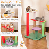 69CM Cute Cat Tree Multi-Level Cat Tower Aesthetic Fruit Shaped with Fruit-Shaped Platforms