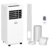 HOMCOM 5000 BTU Air Conditioning Unit, 3-in-1 Portable Air Conditioner, Dehumidifier, Cooling Fan with 2 Speeds, 24H Timer, Remote Control, Digital Display, Window Venting Kit, 12m²