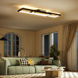 HOMCOM LED Ceiling Light, Modern Dimmable Ceiling Light with Wall Switch & Remote Control, Flush Mount Ceiling Lamp with 3000-6000K Colour Temperatures for Living Room, Bedroom, Black