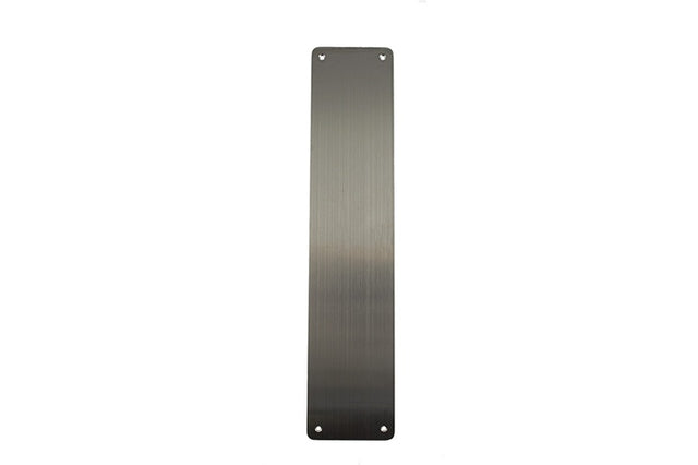 Atlantic Finger Plate Pre drilled with screws 350mm x 75mm - Satin Stainless Steel - Each