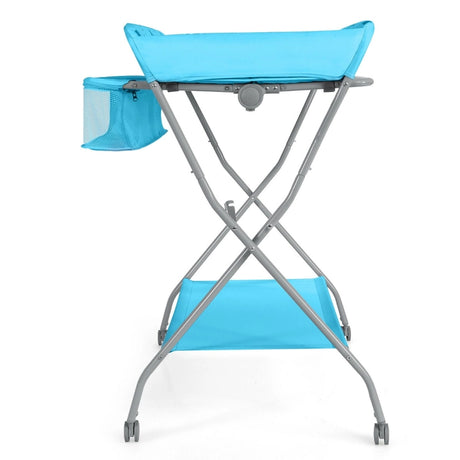 Baby Changing Table with Safety Belt and 4-side Defence-Blue