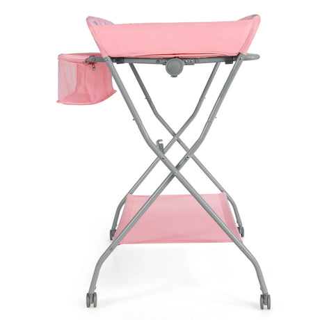 Baby Changing Table with Safety Belt and 4-side Defence-Pink