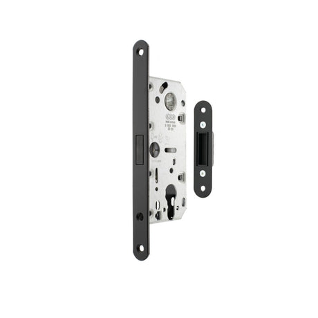 AGB Polaris 2XT Magnetic Bathroom Lock with adjustable strikeplate 35mm backset - Matt Black - Each