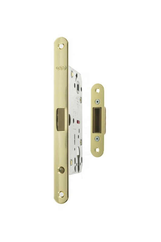 AGB Polaris 2XT Magnetic Euro Profile Sashlock 60mm backset - Polished Brass - Each