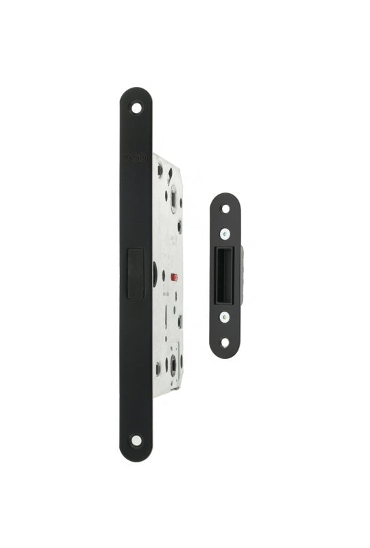 AGB Polaris 2XT Magnetic Bathroom Lock 60mm backset - Matt Black - Each