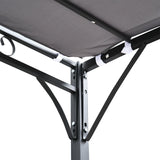 Outsunny 3x3m Metal Pergola with Canopy Garden Awning for Garden Parties, Grey