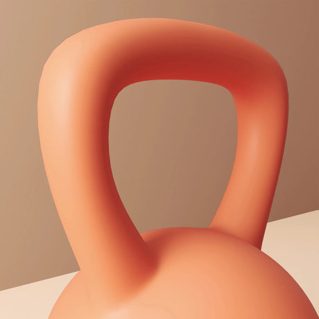 SPORTNOW 8KG Soft Kettlebell, Kettlebell with Non-Slip Handle for Home Gym, Weight Lifting, Strength Training, Orange/Grey