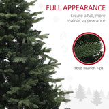 HOMCOM 6ft Artificial Spruce Christmas Tree - Green