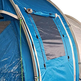 Outsunny 3-4 Man Tunnel Tent, Two Room Camping Tent with Windows and Covers, Portable Carry Bag, for Fishing, Hiking, Sports, Festival - Blue