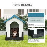 PawHut Outside Dog Kennel House, for Miniature Dogs, 64.5 x 57 x 66cm