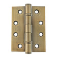 Atlantic Ball Bearing Hinges Grade 13 Fire Rated 4" x 3" x 3mm - Antique Brass - Pair