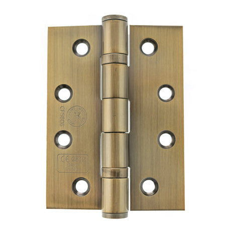 Atlantic Ball Bearing Hinges Grade 13 Fire Rated 4" x 3" x 3mm - Antique Brass - Each