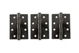 Atlantic Ball Bearing Hinges Grade 13 Fire Rated 4" x 3" x 3mm set of 3 - Black Nickel - Set of 3