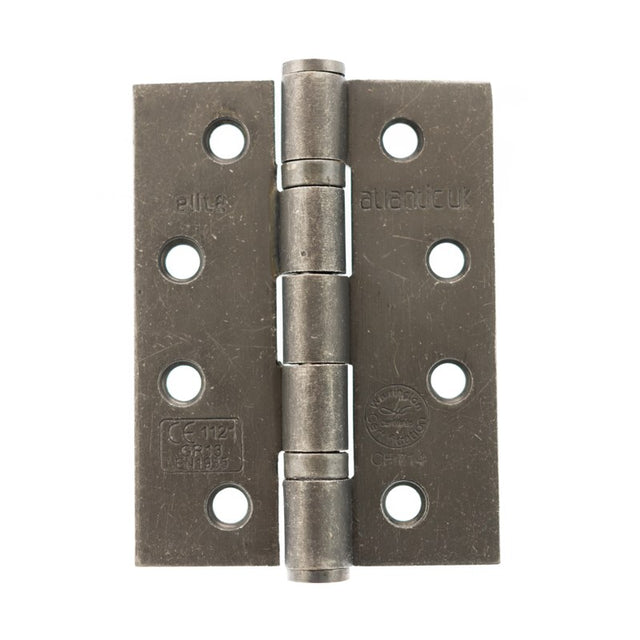 Atlantic Ball Bearing Hinges Grade 13 Fire Rated 4" x 3" x 3mm - Distressed Silver - Pair