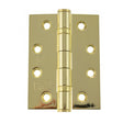 Atlantic Ball Bearing Hinges Grade 13 Fire Rated 4" x 3" x 3mm - Polished Brass - Pair