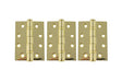 Atlantic Ball Bearing Hinges Grade 13 Fire Rated 4" x 3" x 3mm set of 3 - Polished Brass - Set of 3