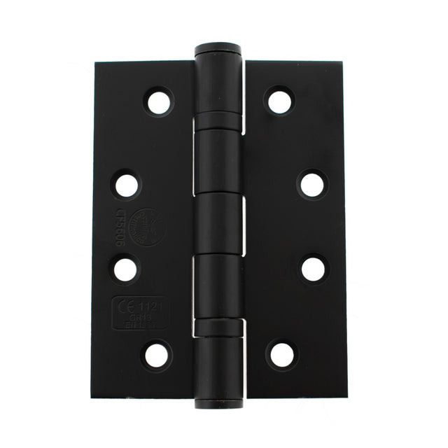 Atlantic Ball Bearing Hinges Grade 13 Fire Rated 4" x 3" x 3mm - Matt Black - Pair