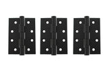 Atlantic Ball Bearing Hinges Grade 13 Fire Rated 4" x 3" x 3mm set of 3 - Matt Black - Set of 3