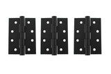Atlantic Ball Bearing Hinges Grade 13 Fire Rated 4" x 3" x 3mm set of 3 - Matt Black - Set of 3