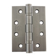 Atlantic Ball Bearing Hinges Grade 13 Fire Rated 4" x 3" x 3mm - Matt Gun Metal - Pair