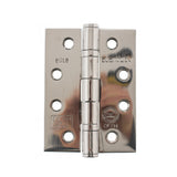 Atlantic Ball Bearing Hinges Grade 13 Fire Rated 4" x 3" x 3mm - Polished Stainless Steel - Pair