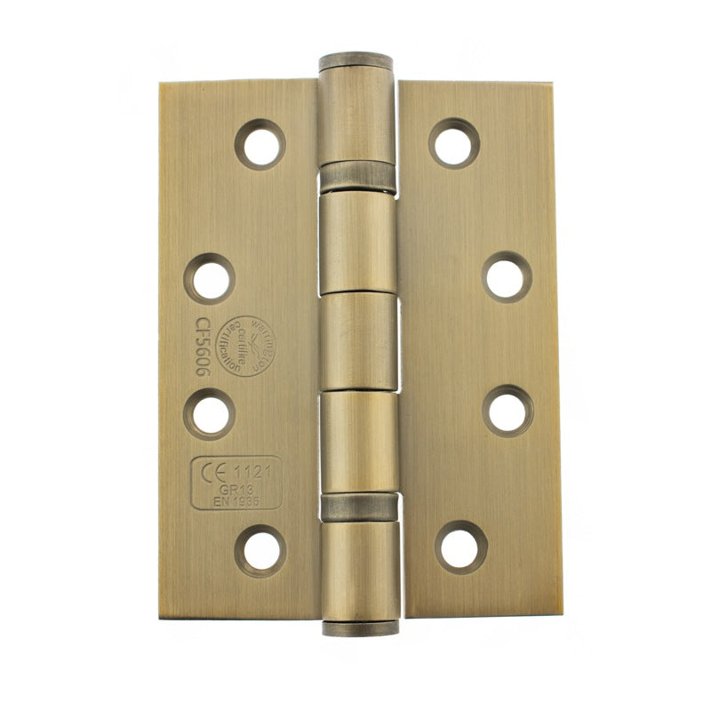 Atlantic Ball Bearing Hinges Grade 13 Fire Rated 4" x 3" x 3mm - Satin Brass - Pair