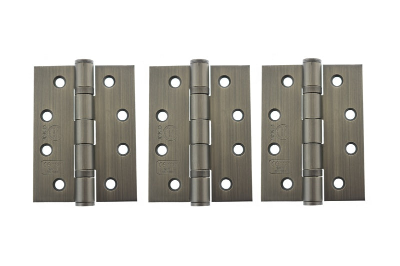 Atlantic Ball Bearing Hinges Grade 13 Fire Rated 4" x 3" x 3mm set of 3 - Urban Bronze - Set of 3