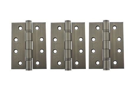 Atlantic Ball Bearing Hinges Grade 13 Fire Rated 4" x 3" x 3mm set of 3 - Urban Bronze - Set of 3