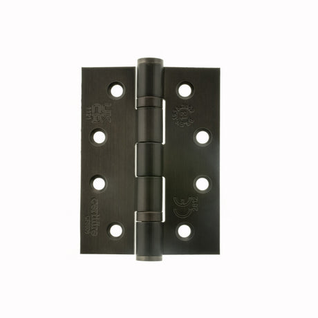 Atlantic Ball Bearing Hinges Grade 13 Fire Rated 4" x 3" x 3mm - Urban Dark Bronze - Pair