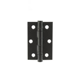 Atlantic Ball Bearing Hinges 3" x 2" x 2mm - Matt Black - Pair