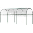 Outsunny Tunnel Tomato Greenhouse with 4 Hoops and Top Tap, Pointed Bottom and Guy Ropes, Clear