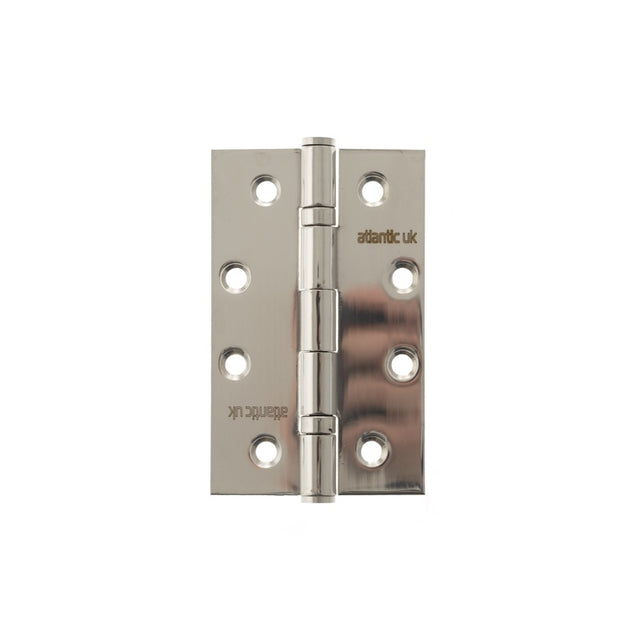 Atlantic Slim Knuckle Ball Bearing Hinges 4" x 2.5" x 2.5mm - Polished Stainless steel - Pair