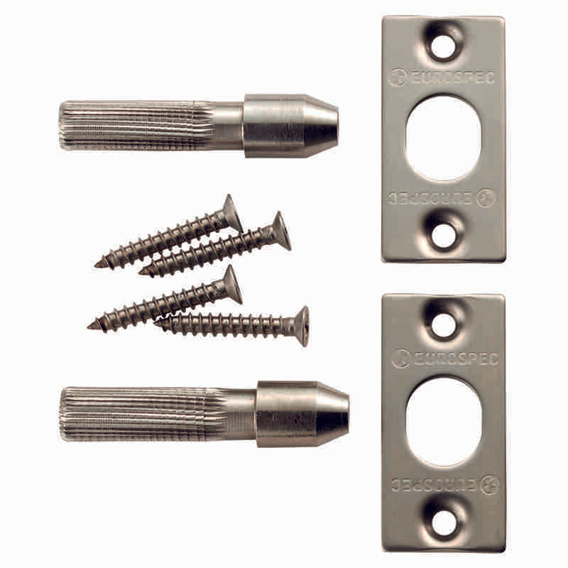 SECURITY HINGE BOLT SET STAINLESS STEEL - BOXED - SATIN STAINLESS STEEL - 56 x 13 mm - PAIR