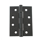 Atlantic Ball Bearing Hinges Grade 11 Fire Rated 4" x 3" x 2.5mm - Matt Black - Pair