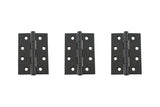 Atlantic Ball Bearing Hinges Grade 11 Fire Rated 4" x 3" x 2.5mm set of 3 - Matt Black - Set of 3