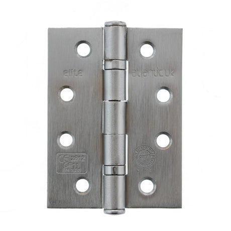 Atlantic Ball Bearing Hinges Grade 11 Fire Rated 4" x 3" x 2.5mm - Satin Stainless Steel - Pair