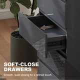 HOMCOM Chest of Drawers, 5-Drawer Storage Cabinets, Modern Dresser, Storage Drawer Unit for Bedroom