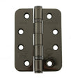 Atlantic Radius Corner Ball Bearing Hinges 4" X 3" X 3mm - Black Nickel - Pair