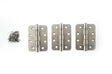 Atlantic Radius Corner Ball Bearing Hinges 4" X 3" X 3mm set of 3 - Satin Stainless Steel - Set of 3