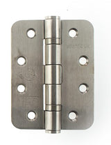 Atlantic Radius Corner Ball Bearing Hinges 4" X 3" X 3mm - Satin Stainless Steel - Pair