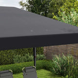 Outsunny 3 x 6 m Pop Up Gazebo, Foldable Canopy Tent, Height Adjustable Wedding Awning Canopy w/ Carrying Bag, Black